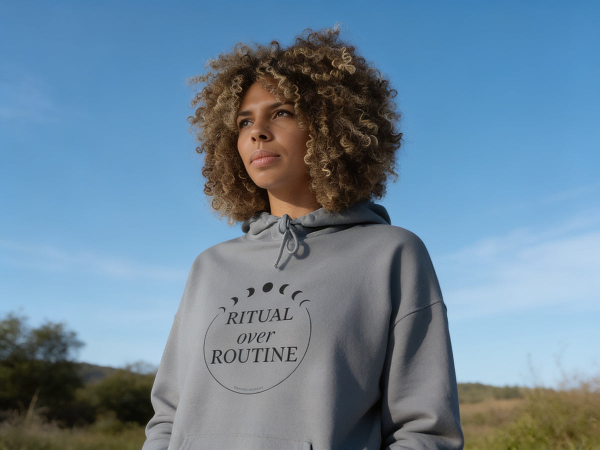 Ritual Over Routine Cropped Hoodie