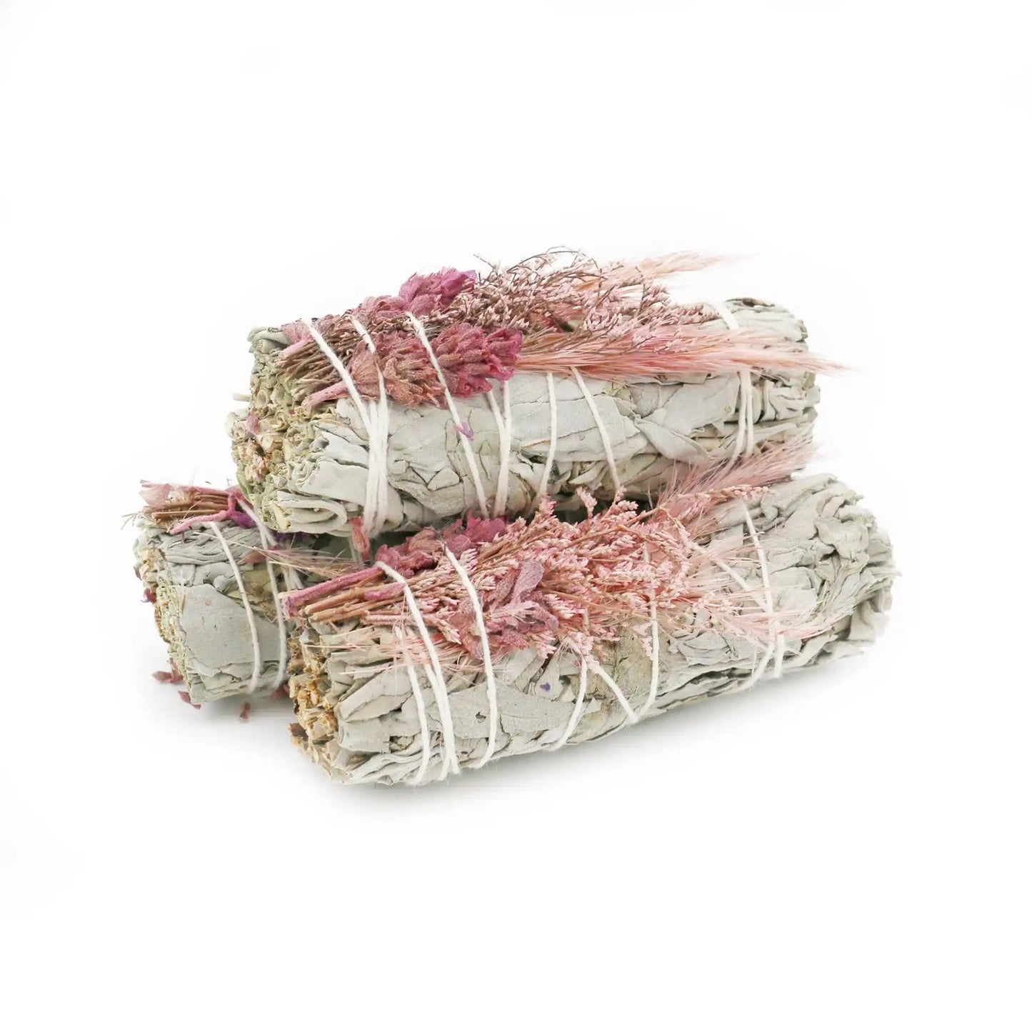 Pink Bouquet · Floral White Sage Smudge