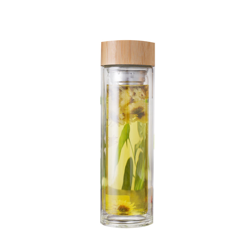 Alma Sanctuary Crystal Infused Glass Water Bottle