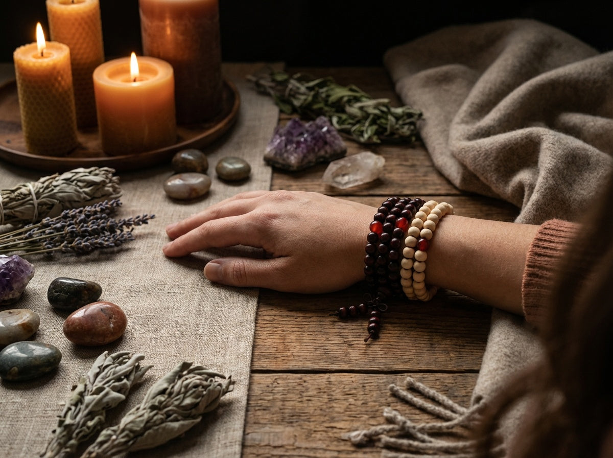 Sacred Wood · Mala Bead Necklace