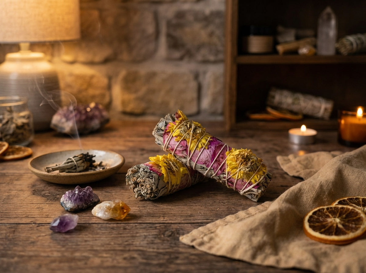 Amor · Floral White Sage Smudge