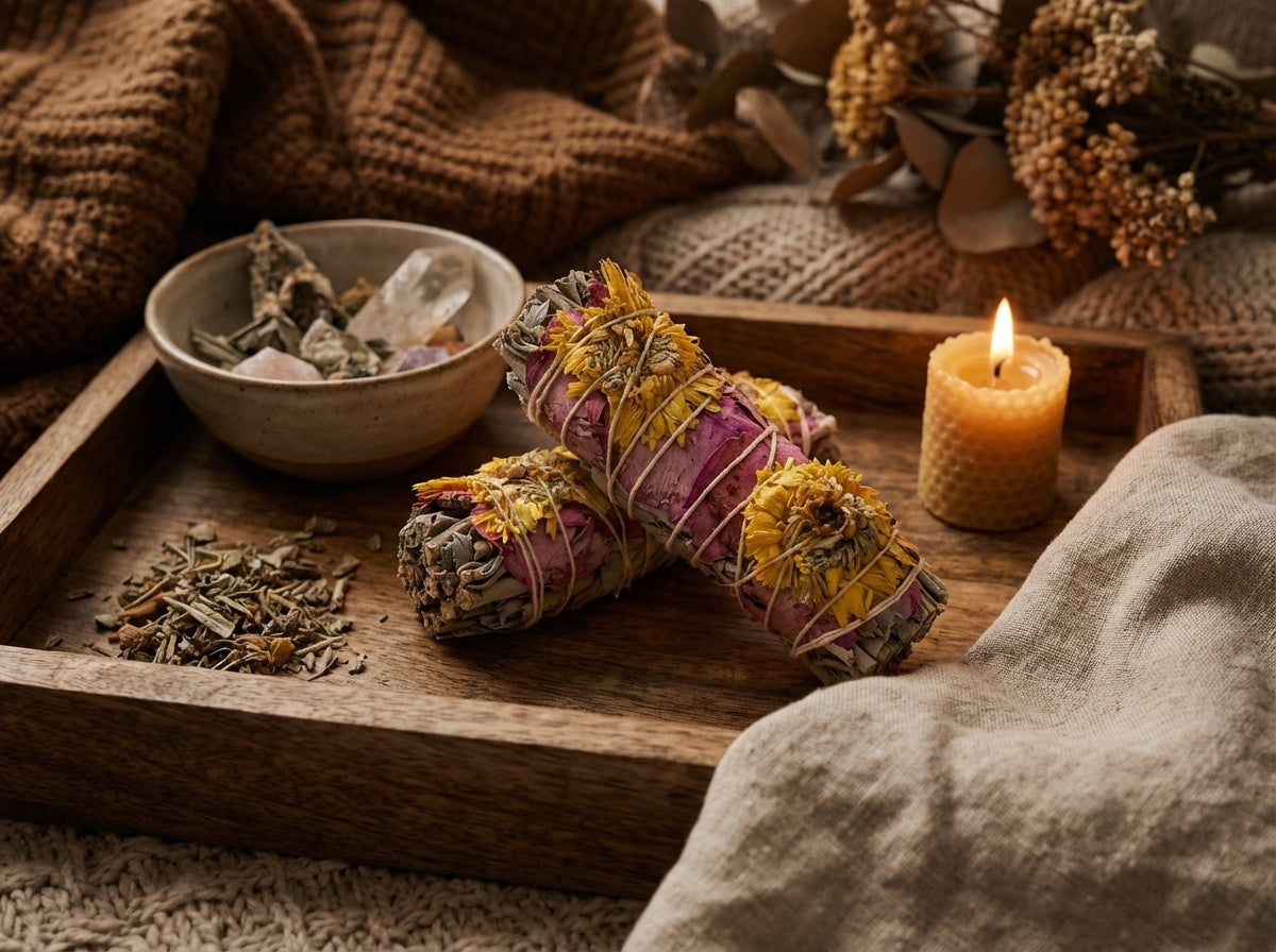 Amor · Floral White Sage Smudge