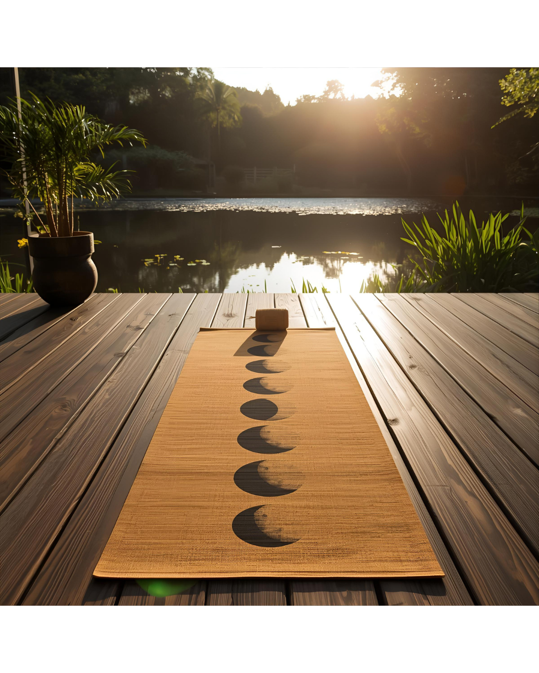 The Sanctuary's Natural Cork Yoga Mat – for Yoga, Pilates & Fitness